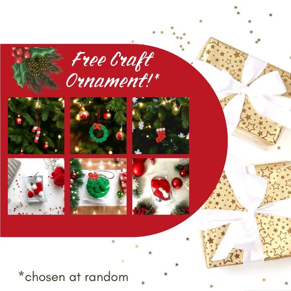 HOLIDAY BUNDLE! Christmas Pillow Cover + 3 FREE DIY Ornaments! LOW STOCK - Picture 5 of 5